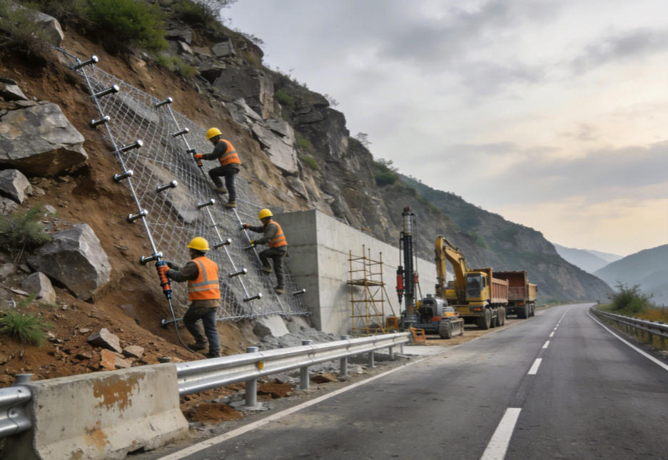 龙门公路道路护坡